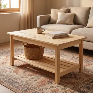 Mesa ratona de pino para principiantes